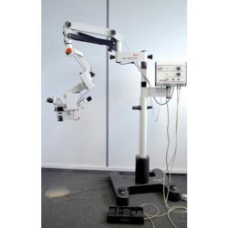 MICROSCOPE OPERATOIRE DE BLOC LEICA AVEC DOUBLE BINOCULAIRE (OPERATEUR + ASSISTANT) ZOOM